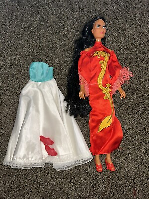 #ad VINTAGE 1975 1976 CHER DOLL by Mego WEARING “DRAGON LADY” Outfit Dress $29.99