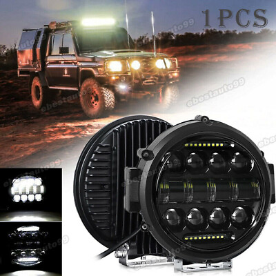 #ad 7#x27;#x27; Black LED Pods Work Light Bar Round Driving Fog Headlight Truck Off Road $35.12