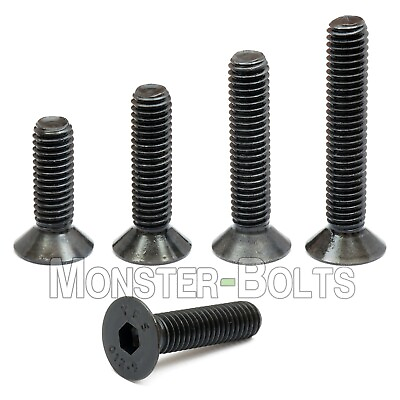 #ad M5 Flat Head Socket Cap Screws 12.9 Steel w Black Oxide DIN 7991 0.80 Coarse $10.50