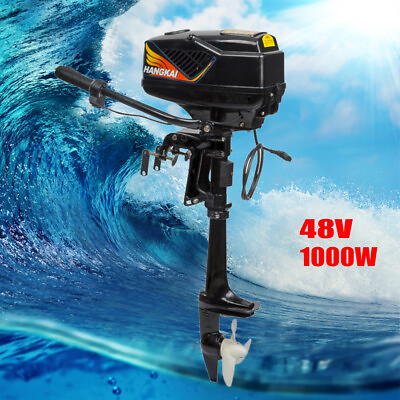 #ad 1000W Outboard Motor Brushless Electric Boat Outboard Motor Thrust Long Shaft $257.00