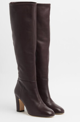 #ad NWT L.K. Bennett Kristen Women#x27;s Leather Brown knee high boots sz. 42 $645 $345.00