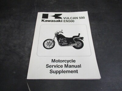 #ad 1996 Kawasaki Vulcan EN500 Motorcycle Service Manual Supplement 99924 1125 53 $15.65
