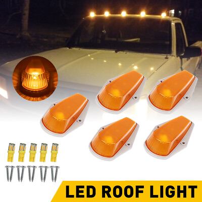 #ad 5X For FORD F150 F250 F350 1973 1997 Roof Top Cab Lights Amber Marker Lights $27.99