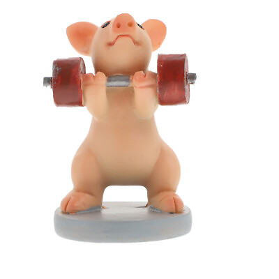 #ad Miniature Pig Dumbbell Figurine Fun and Functional Decor for Any Room $14.29