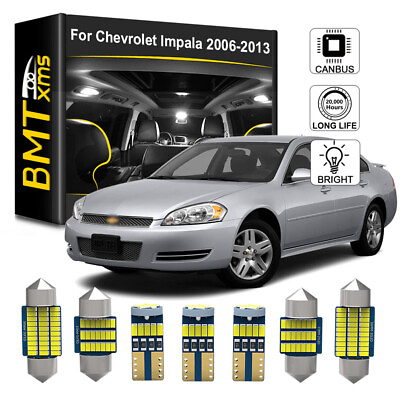#ad 15Pc White Auto Car Interior LED Light Bulb Kit for 2006 2013 Chevrolet Impala $15.29