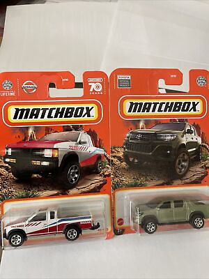 #ad Matchbox Nissan and Toyota lot of 2 Hardbody HiLux Free Shipping Cool Set $13.75