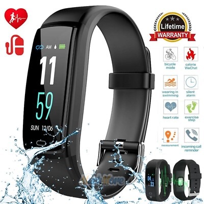 #ad Smart Band Watch Bracelet Wristband Fitness Blood Pressure Heart Rate Tracker US $13.69