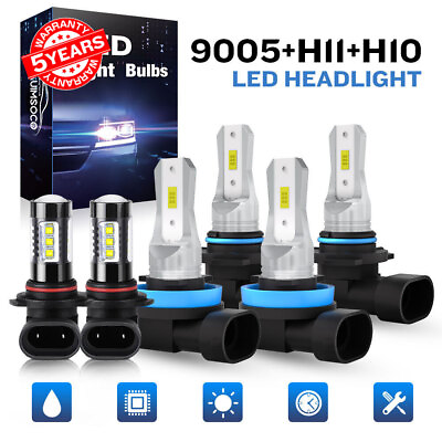 #ad For Toyota Solara 2004 06 LED HeadlightFog Light 6 Bulb Combo Kit for Car Light $52.99