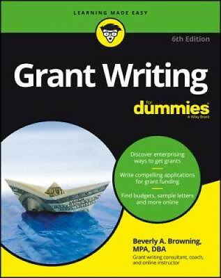 #ad Grant Writing For Dummies Paperback By Browning Beverly A. GOOD $4.89
