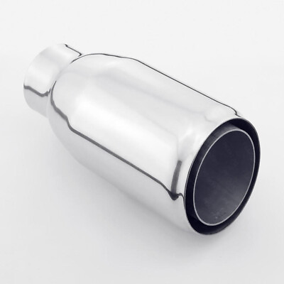 #ad ON SALE 2.5quot; Inlet Stainless Steel Exhaust Tip 4quot; OD Out Dual Layer 8.27quot; Long $45.96