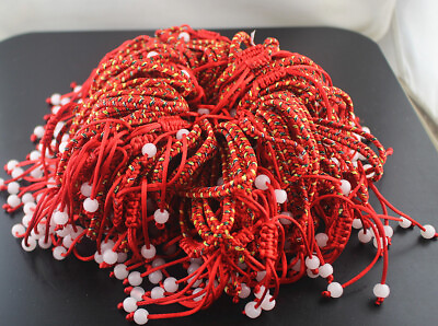 #ad 50pcs Wholesale Lots White Bead Adjustable Friendship Bracelets Lady#x27;s Jewelry $21.88