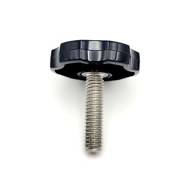 #ad 5 16quot; Thumb Screw Bolts with Black Round Fluted Plastic Clamping Knob Stainless $14.29