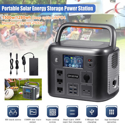 #ad 1500W Portable Power Station Outdoor Camping Solar Energy Storage Power Supply $499.00