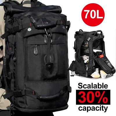 #ad 70L Large Capacity Travel Backpack Sports Duffle Independent Shoes Storage Bag $69.99