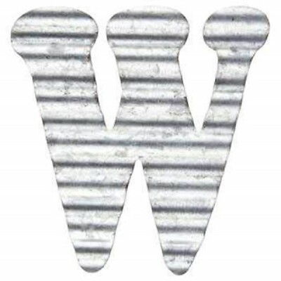 #ad Letter W 5quot; Corrugated Metal Letter Wall Decor BRAND NEW $14.97