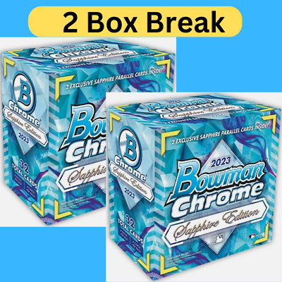 #ad 2023 Bowman Chrome Sapphire Baseball Hobby PYT 2 Box Break #446 Pick Your Team $11.99