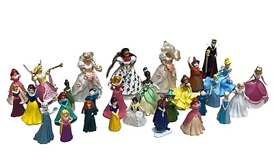 #ad 1990s 2000s Barbie McDonalds Happy Meal Toy Mini Dolls Lot of 29 Princess Frozen $26.99