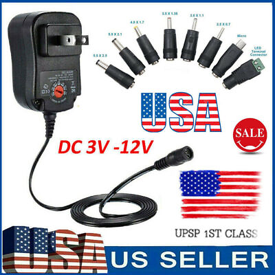 #ad For DC Wall Charger 12W 3 12V Universal Multi AC Adapter Charger Power Supply $9.49