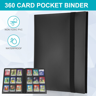 #ad 360 Card Pocket Binder with Elastic 9 Pocket Trading Cards Album Folder $9.99