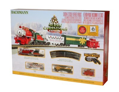 #ad Bachmann Trains Merry Christmas Express Electric Train Set 24027 N Scale $179.95