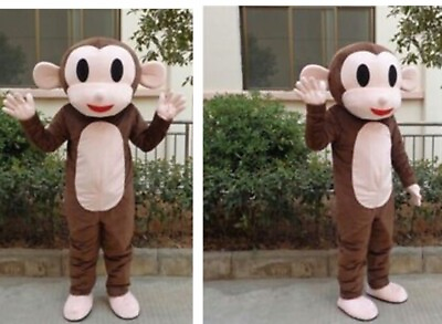 #ad Monkey Mascot Costume Suit Cosplay Party Fancy Dress Advertising Halloween Adult $175.76