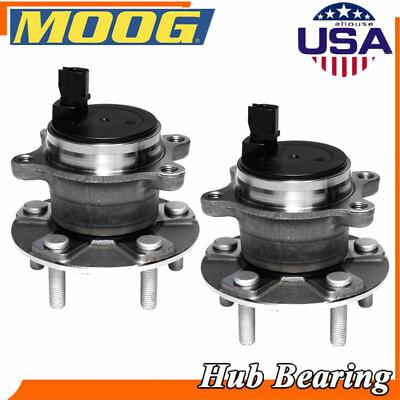 #ad 2X Moog Rear Wheel Bearing Hub Assembly 512466 For 2012 2017 2018 Ford Focus $154.30
