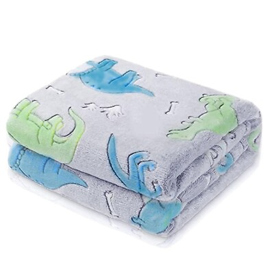 #ad 2X Dinosaur Blanket for Boys Glow in the Dark Blanket for Kids Toddler7107 AU $56.99