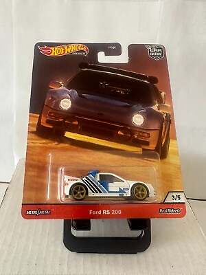 #ad Hot Wheels Car Culture Ford RS 200 #3 5 Real Riders A14 $14.99