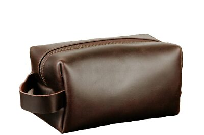 #ad Genuine Leather Toiletry Bag leather dopp kit for mens travel toiletry bag me... $36.49