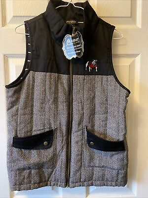 #ad NWT $99 Women#x27;s GAMEDAY COUTURE Georgia Bulldogs QUILTED VEST Size MEDIUM $19.99