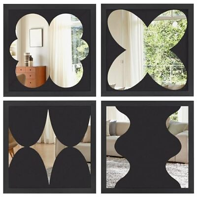 #ad Wall Decoration Mirror 4 Sets Home Decoration Painting Geometric Decorative W... $52.21