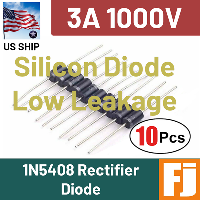 #ad 1N5408 IN5408 10 pcs 3A 1000V Rectifier Diode USA Ship $6.32