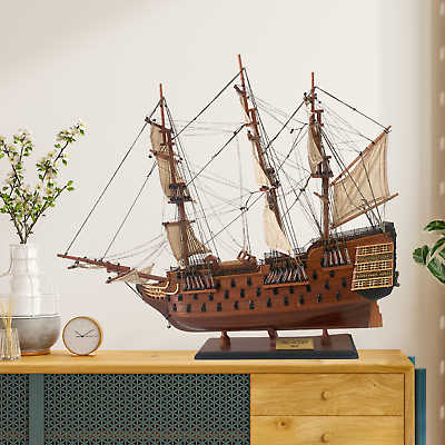 #ad Vintage Wooden Ship HMS Victory Model Handmade Home Decor Unique Gift $269.00