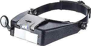 #ad Illuminated Dual Lens Flip In Head Magnifier Head Improved LED Head Magnifier $30.36