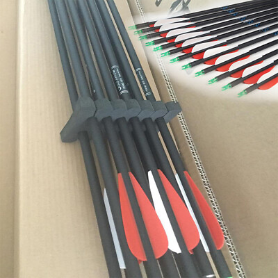 12X31#x27;#x27; Archery Carbon Arrows Hunting Target Practice SP550 Recurve Compound Bow $33.83