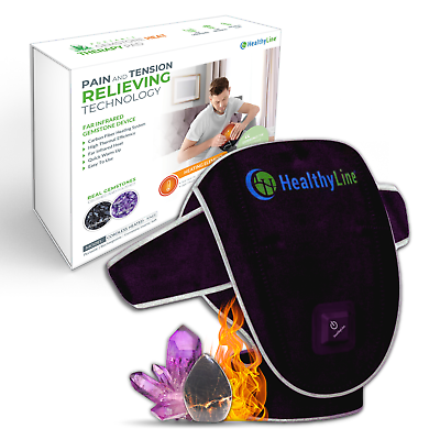 #ad HealthyLine Portable Shoulder Heating Pad for Pain Electric Infrared Gemstones $179.00