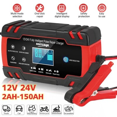#ad 12V 24V Fully Automatic Smart Car Battery Charger Maintainer Trickle Charger $22.95