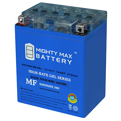 #ad Mighty Max YTX14AH BS GEL 12V 12AH Battery Replaces Yuasa YUAM62H4A PLT 144 $54.99