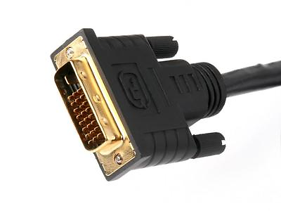 #ad 2FT DVI DVI D Dual Link 241 Male to Male Cable in Black Plenum Rated $17.49