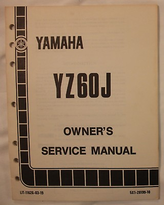 #ad m Original 1981 Yamaha YZ60J Owner#x27;s Manual Tuning and Service $39.99