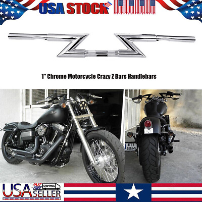 #ad Motorcycle 1quot; Drag Z Bar Handlebar Chrome For Suzuki Intruder 1400 VS1400GLP $87.12