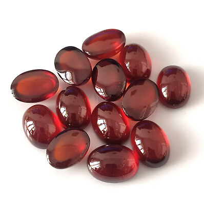 #ad Natural Hessonite Garnet Cabochon 14X10 mm Oval Calibrated Wholesale Gemstone $14.99