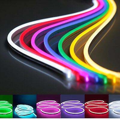 #ad 12V Flexible LED Strip Waterproof Sign Neon Lights Silicone Tube 1M 2M 3M 5M USA $20.99