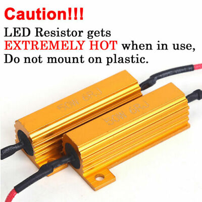 #ad LED Rear Turn Signal Load Resistor Adapter Anti Hyper Flash Error Canceler $12.94