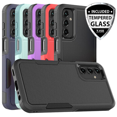 #ad For Samsung Galaxy A35 5G Case Heavy Duty Tough Dual Layer Cover Tempered Glass $9.95