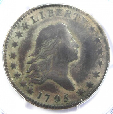 #ad 1795 Flowing Hair Half Dollar 50C Coin Certified PCGS VF Detail Rare Date $2978.25