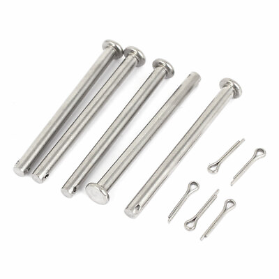 #ad M5x60mm Flat Head 304 Stainless Steel Round Clevis Pins Fastener 5Pcs $8.14