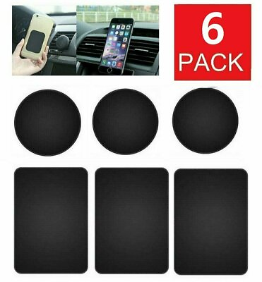 #ad 6 Pack Metal Plates Sticker Replace For Magnetic Car Mount Magnet Phone Holder $4.09
