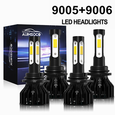 #ad 90059006 LED Headlights Kit COMBO Bulbs 8500K HIGH LOW Beam Super White Bright $39.99