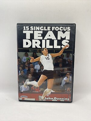 #ad 15 Single Focus Team Drills John Dunning Volleyball DVD Like New $14.99